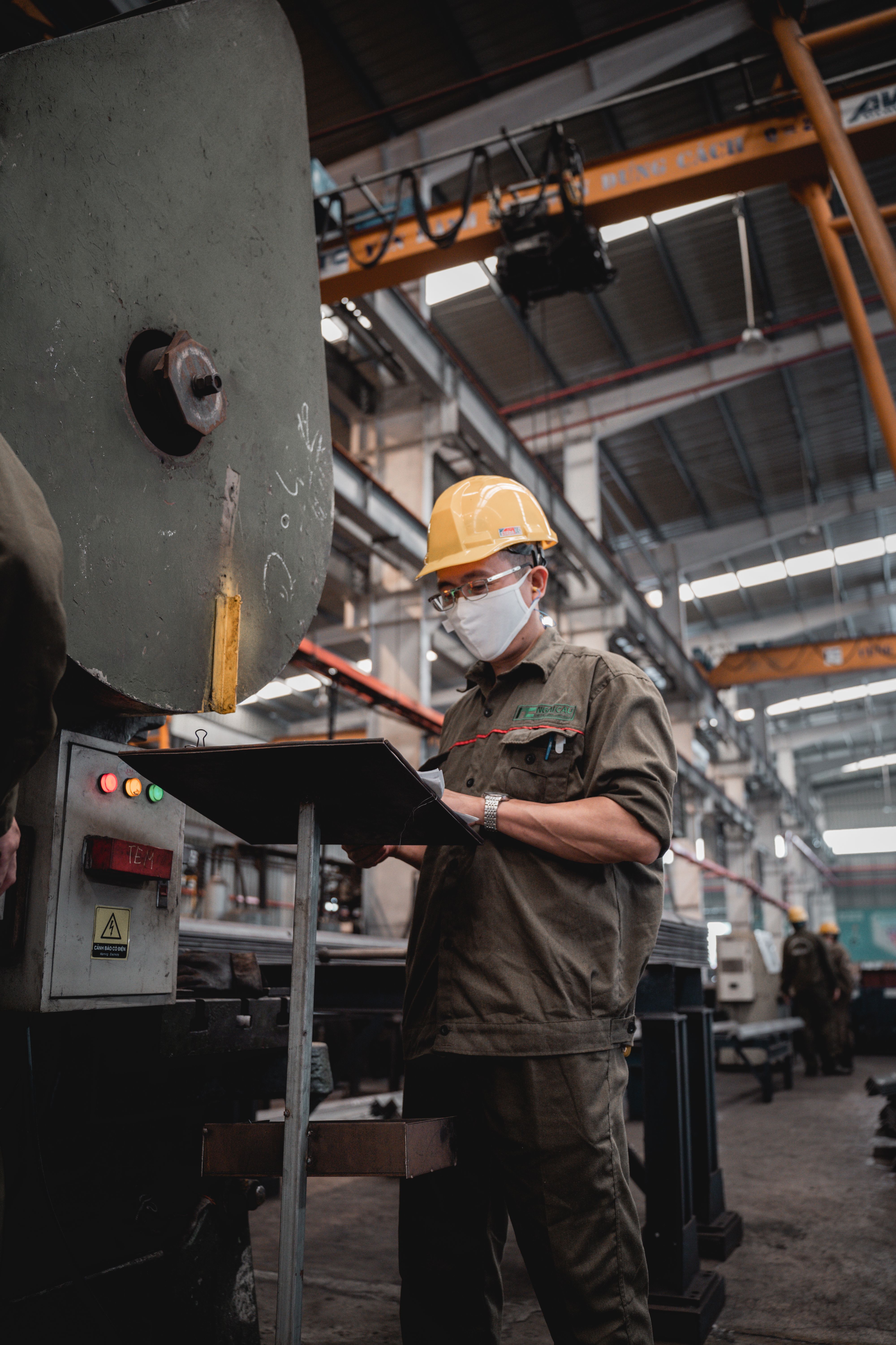 Construction safety team at industrial site