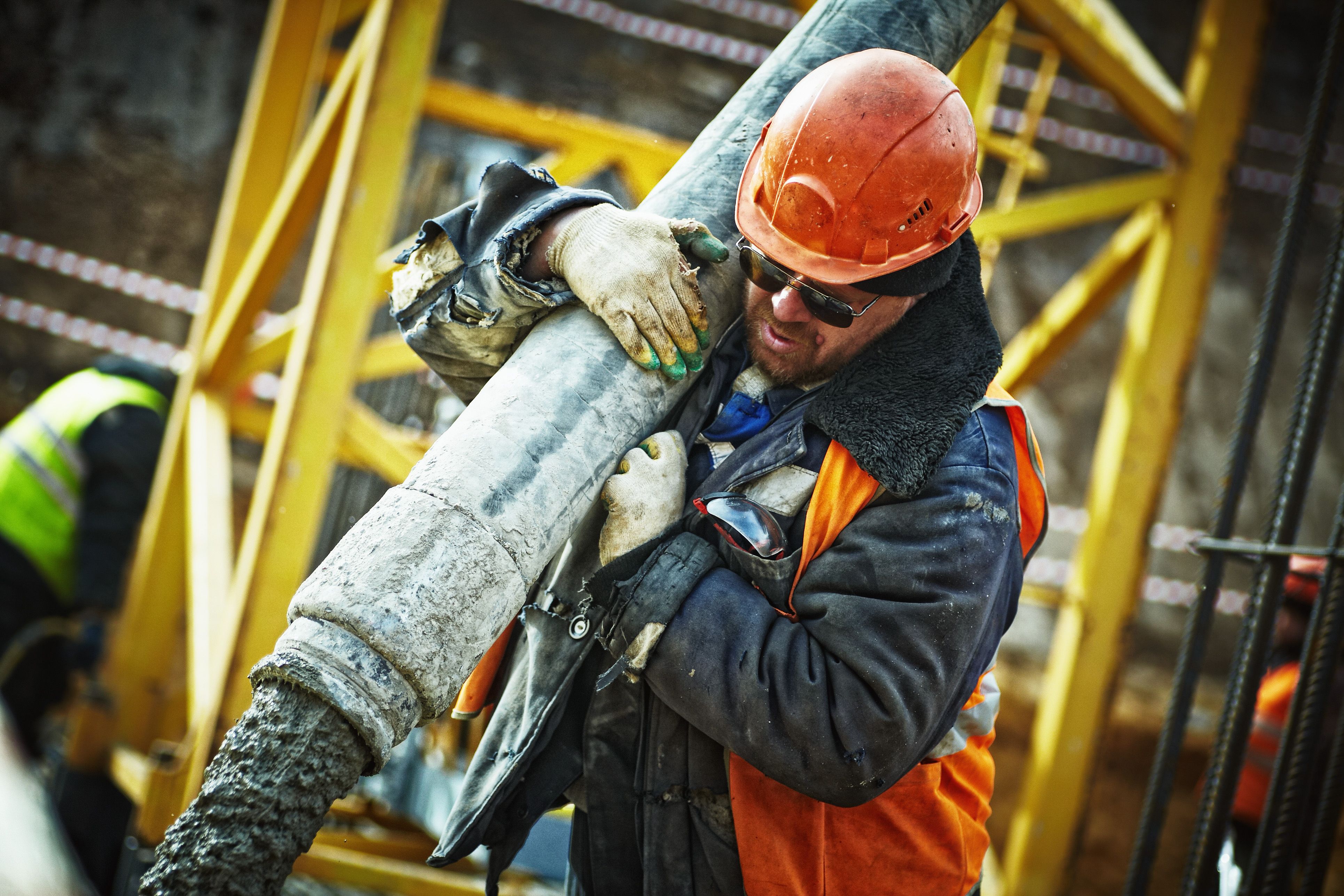 Controlled crane and lifting operation at construction site
